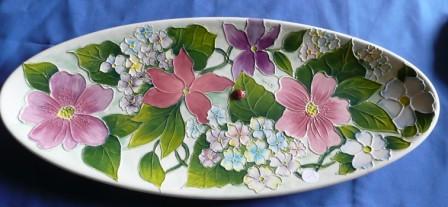 Summer bouque oval platter